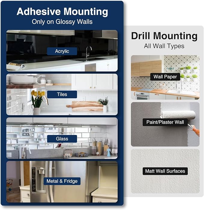 Magnetic Knife Holder for Wall 16”, Acacia Wood, No Drill Fridge | Strong Dual-Row Magnet Holds 9 Knives & Heavy Cleaver, 3M Adhesive Tape & Screw Mount, Kitchen Knife & Utensil Organizer - Image 8