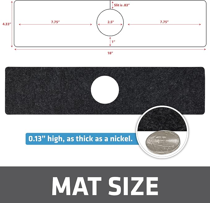 Drymate Faucet Splash Guard Mat for Kitchen & Bathroom Sink, Thin Countertop Drip Protector Drying Pad, Absorbent, Waterproof, Washable (USA Made) (18" W x 4.33" L x 0.13" H With Pre-Cut 2.5" Hole) - Image 7