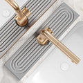 Kitchen Sink Faucet Mat - 15.7in Diatomite Sink Protectors for Kitchen Sink, Stone Sink Splash Guard for Kitchen Counter Sink Accessories (Grey, 15.7'' x 3.9'') by eormoe
