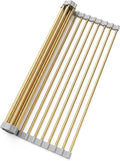 Snailhouse Gold Roll-Up Dish Drying Rack for Kitchen, Stainless Steel, Over Sink, Foldable by Snailhouse