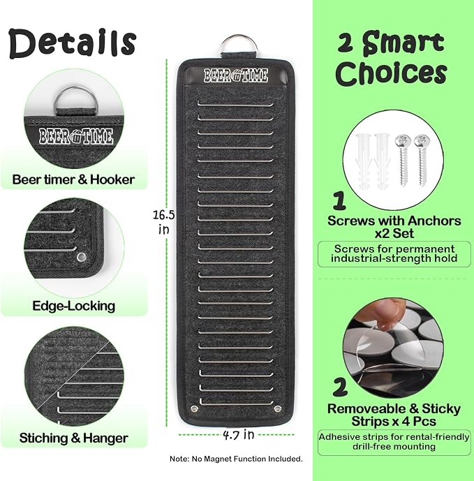 Can Cooler Holder Wall Mount With Flip-Through Design Hold 22 Sleeve | Flip-through store up to 22 can coolers like a hanging calendar, making it easy to browse, organize, and grab your favorite - Image 5