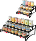 Expandable Can Organizer for Pantry, 3 Tier Metal Canned Food Storage | 13"-21" Adjustable Length, Tiered Soda Organizer Hold 21 Cans, Large-Capacity Storage Holder for Kitchen Cabinet Countertop by Attelite