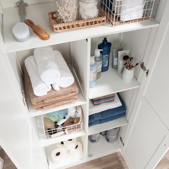 Sauder HomePlus Farmhouse Multipurpose Storage Cabinet Tall Pantry with Adjustable Shelves, in White Finish - Image 6