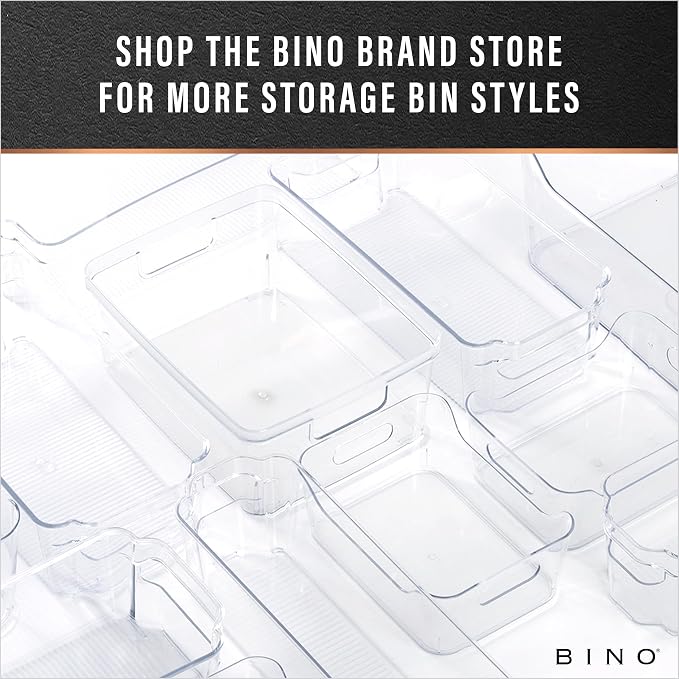 BINO | Plastic Storage Bins, Large - Deep | THE HANDLER COLLECTION | Multipurpose Organizer Bins | Kitchen Pantry Organizers and Storage | Clear Containers for Organizing Home | Freezer Organizer - Image 8
