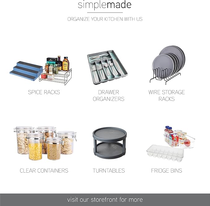 SIMPLEMADE Clear Refrigerator Organizer Bins - Clear Bins for Fridge, Containers for Fridge and Freezer, Multipurpose Storage for Kitchen, Office, Bathroom, Pack of 3 (Design 2) - Image 7