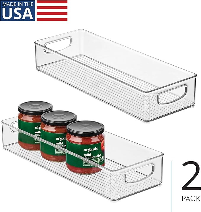 iDesign Slim Extra Long Clear Storage Bin, 4-Pack - Image 2