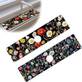 Bimkole 2 PCS Faucet Absorbent Mat, Kitchen Faucet Sink Splash Guard Wraparound Cloth Pads Drip Catcher for Sink Faucet for Kitchen Bathroom Faucet, Colorful Faucet Mat, 15 x 4 Inch Flower A1 by Bimkole