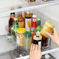 360° Rotating Lazy Susan for Refrigerator, Lazy Susan Organizer for Refrigerator - Rotating Storage Tray for Kitchen Cabinets, Bathroom, Desk, Space-Saving Organizer (Clear) by Unknown