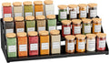 BOIVSHI 3 Tier Spice Rack for Cabinet, Adjustable Shelf, Black | Expandable Width 13"-22" Spice Organizer for Countertop, Step Seasoning Holder Metal Display Shelf for Jars, Pantry Storage by BOIVSHI