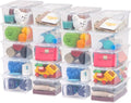IRIS USA 20-Pack 6 Qt Storage Bins with Lids, Clear, Stackable | Ideal for shoes, crafts, office supplies and pantry items, nestable design, transparent design makes contents easy to find by IRISUSA