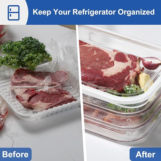 Stackable Deli Meat Storage Container with Lids for Fridge | Dishwasher Safe, 3 Tiers, Clear, Lunch Meat, Cold Cuts & Cheese Organizer, Meal Prep Storage - Image 5