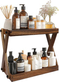 2 Tier Wood Countertop Organizer Shelf for Kitchen Bathroom Spice Storage | Tool-free quick assembly,ZOVANO, Spice Rack Organizer, Wood Shelf for Coffee Bar, Condiment Caddy for Counter by ZOVANO