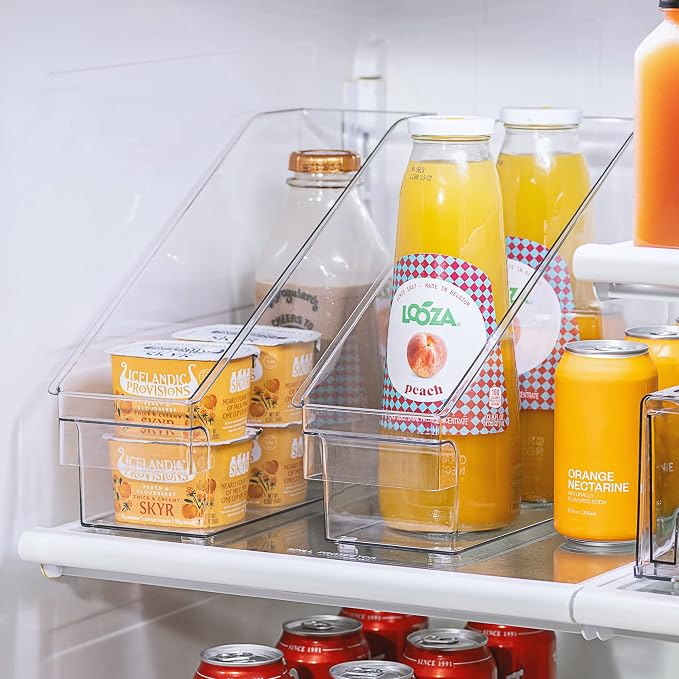 Sorbus Roll Out Bottle Organization Bins - Pantry Under Sink Organizer with Wheels & Handles, Clear Plastic Organizing Containers for Bottles & Cleaning Supplies - Kitchen Cabinet Laundry Room Storage - Image 7