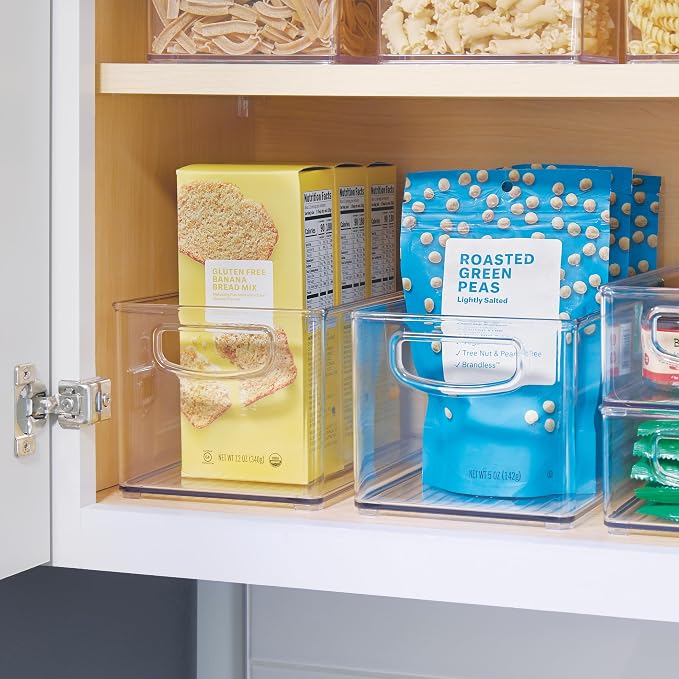 iDesign Stackable Clear Plastic Bin, 4-Pack | Kitchen Organizers and Storage, For Fridge and Pantry - Image 3