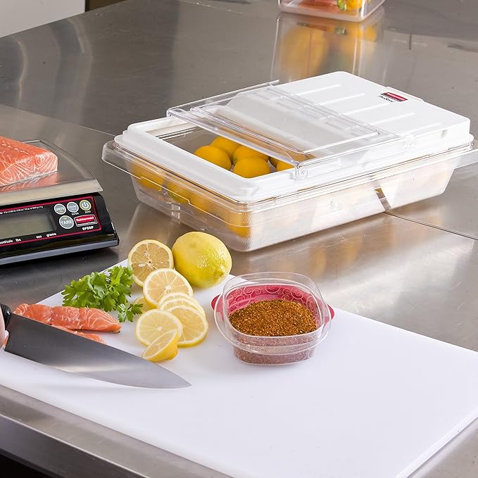 Rubbermaid Commercial Products Polycarbonate Food Storage Box/Tote, 2 Gallon, Clear, for Restaurant/Kitchen/Cafeteria - Image 5