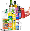 Sorbus Roll Out Bottle Organization Bins - Pantry Under Sink Organizer with Wheels & Handles, Clear Plastic Organizing Containers for Bottles & Cleaning Supplies - Kitchen Cabinet Laundry Room Storage by Sorbus