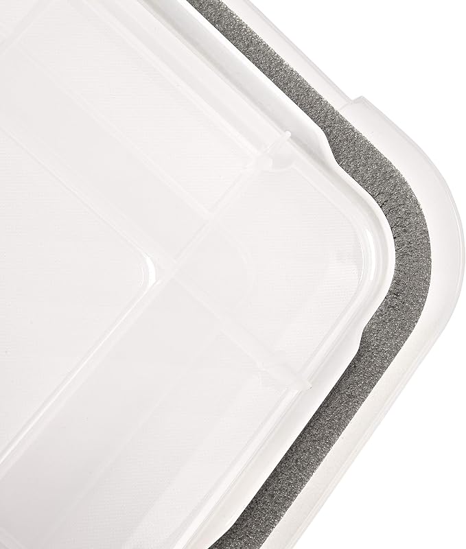 IRIS USA 4-Pack 32 Qt Storage Bins with Gasket Lids, Clear/Black | WeatherPro seal protects everyday essentials in closets, offices and laundry rooms - Image 8
