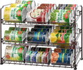 Simple Houseware 3-Tier Stackable Can Organizer Rack Hold 36 Cans, Bronze | Can Food Storage Dispenser for Pantry/Cabinet, Adjustable Dividers – 11.5" D x 17" W x 13.75" H by SimpleHouseware