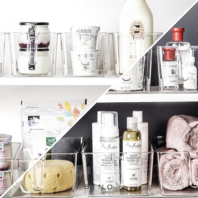 BINO | Clear Storage Organizer | THE HOLDER COLLECTION | Clear Containers for Organizing with Built-in Handles | Pantry Organization and Storage | Fridge Organizer | Smart Storage Bin Cabinet | Large - Image 5