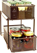 Deco Brothers 2 Tier Bathroom Storage Organizer with Pull-Out Drawer Bronze by DecoBrothers
