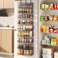JKsmart 9-Tier Spice Rack Organizer with Door Hook, Wall Mount, and Extra Large Capacity for Pantry Door – Stylish Black Design for Effortless Organization, Ultimate Kitchen Storage Solution by JKsmart