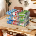 Jsyrjing Can Organizer for Pantry, 3-Tier Stackable Can Dispenser Rack | Automatic Rolling, Modular Flexible Combination, Extra-Thick Clear Material, Cabinet Pantry Fridge Countertop Storage by HomeLivingKitchenOrganiza