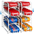 Simple Houseware 4-Pack Soda Can Stackable Rack Dispenser Organizer, White | for Pantry/Refrigerator by SimpleHouseware