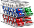 Sorbus Soda Can Organizer for Refrigerator & Egg Holder for Fridge Set, 4 Stackable Can Holder Dispenser Holds 12 Cans Each & 2 Egg Holders with Lid holds 14 eggs for Fridge, Pantry, Freezer, BPA-Free by Sorbus