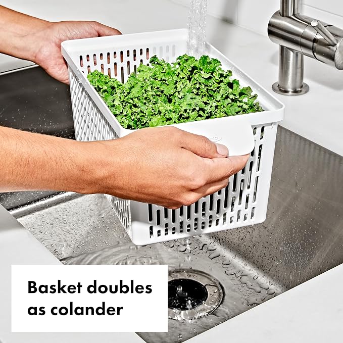 OXO Good Grips Produce Saver – Medium Bin, 13.8 x 7.4 x 4.7 in, White - Image 7