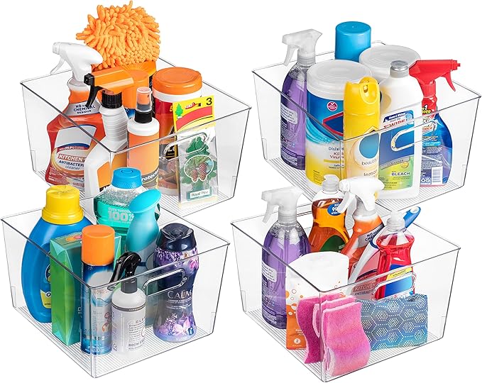 ClearSpace Clear Plastic Storage Bins for Kitchen, Fridge, Pantry, 8 Pack | Pantry storage bin for organizing food items, kitchen essentials, and refrigerator storage - Image 3