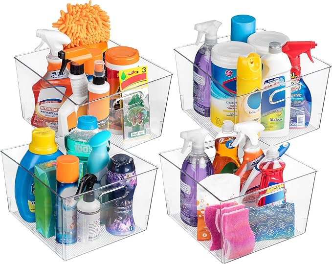 ClearSpace Clear Plastic Storage Bins for Kitchen, Fridge, Pantry, 6 Pack | Pantry storage bin for organizing food items, kitchen essentials, and refrigerator storage - Image 3