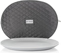 Platter Storage Case - 20" x 15" with Padded Interior and Label Holder - Gray - China Storage Containers for Plates and Charges by Stozu