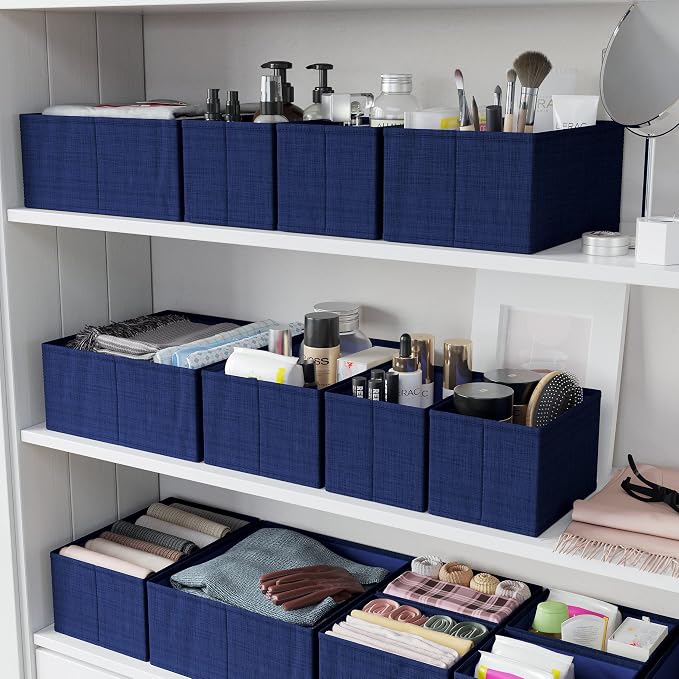 Drawer Organizer Set of 12 - Navy Dresser Organizer for Nursery, Bedroom & Closet - Image 6
