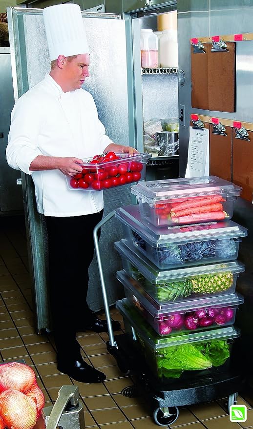 Rubbermaid Commercial Products Food Service Bus/Utility Tote Box Lid for 2-5 Gal Containers, White - Image 3