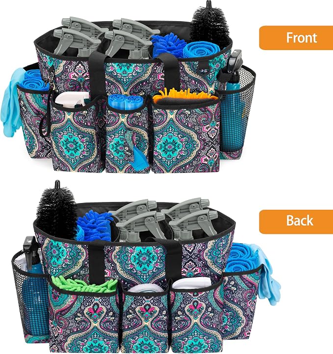 LoDrid Professional Cleaning Tote Caddy for Cleaning Supply, Totem | Cleaning Bag Organizer with Dividers and Handle Strap for Housekeepers Work, Bag Only - Image 5