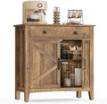 VASAGLE LIRY Collection - Buffet Cabinet, Coffee Bar Cabinet with a Drawer, Adjustable Shelf, Sideboard Storage with Cable Hole, Drawer Divider, Honey Brown UBBK341K01 by Unknown