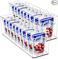 Youngever 2 Pack Stackable Plastic Storage Organizer Container Bin, Stackable Storage Bins with Handler for Refrigerator, Pantry (16" x 4" x 5") by Youngever