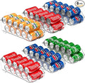 Simple Houseware Soda Can Organizer Dispenser Refrigerator/Pantry, Set of 6 | Clear by SimpleHouseware