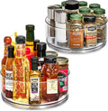 Sorbus 9 Inch Clear Lazy Susan Organizer, Turntable Organizer for Spice Organization for Cabinet, Lazy Susan Turntable for Kitchen, Home, Office, Closet, Classroom, Laundry Room Organization (2-Pack) by Sorbus