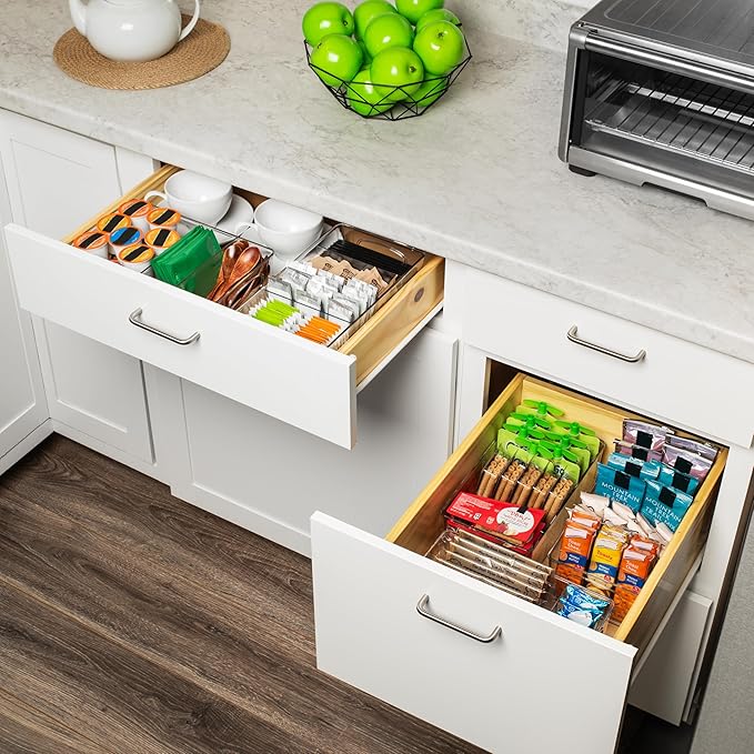 ClearSpace Pantry Organizers and Storage and Cabinet Organizer, 2 Pack | Storage bin with divider for organizing pantry items, food containers, kitchen essentials, and refrigerator storage - Image 4