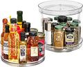 Sorbus 9 Inch Clear Lazy Susan Organizer Set, 1 Tall Turntable Organizer for Spice Organization for Cabinet, One 2 Tier Lazy Susan for Kitchen, Home, Office, Closet, Laundry Room Organization by Sorbus