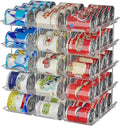 Can Organizer For Pantry, Adjustable Height And Width Canned Goods Organizer, Soup Can Organizer Holds Up to 60 Cans for Kitchen Cabinet or Refrigerator(CLear 5 Tier) by STORICANS