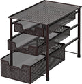 Simple Houseware Stackable 3 Tier Sliding Basket Organizer Drawer, Bronze by SimpleHouseware
