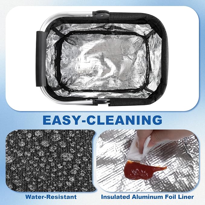 PGmoon Cleaning Caddy Organizer with Handle,Black | Cleaning Tote Bag with Multiple Pockets for Cleaning Supplies, Products Storage, Housekeepers, Kitchen Cleaning Supplies - Image 5