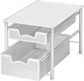 Simple Houseware Stackable 2 Tier Sliding Basket Organizer Drawer, White by SimpleHouseware
