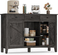 VASAGLE LIRY Collection - Coffee Bar Cabinet, Kitchen Storage Cabinet with 3 Drawers, Farmhouse Sideboard with Adjustable Shelf for Kitchen, Antique Charcoal UBBK371B02V1 by Unknown