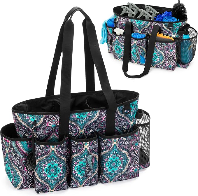 LoDrid Professional Cleaning Tote Caddy for Cleaning Supply, Totem | Cleaning Bag Organizer with Dividers and Handle Strap for Housekeepers Work, Bag Only by LoDridDirect