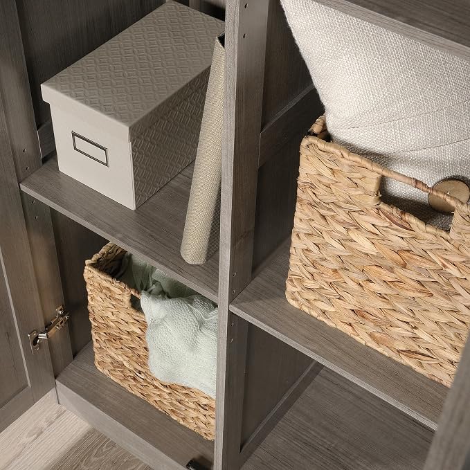 Sauder Select 71" Storage Cabinet, Pantry Cabinet Kitchen Storage with Adjustable Shelves, Bathroom Storage Cabinet, in Silver Sycamore - Image 5