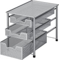 Simple Houseware Stackable 3 Tier Sliding Basket Organizer Drawer, Silver by SimpleHouseware