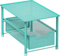 Simple Houseware Stackable Under Sink Sliding Basket Drawer, Turquoise | Perforated Free Standing Organizer, Kitchen/Pantry/Cabinet/Counter by SimpleHouseware